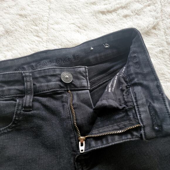 American Eagle High Rise Skinny Leg Black Jegging Jeans - Picture 4 of 6